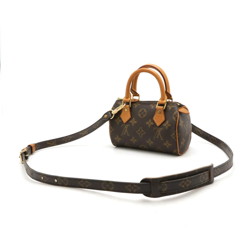 Louis Vuitton Shoulder Accessory Handbag Case Pouch Clutch Monogram Speedy Brown